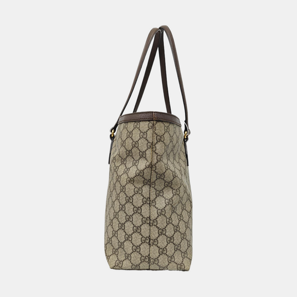 Ophidia Medium Monogram Coated Canvas Beige