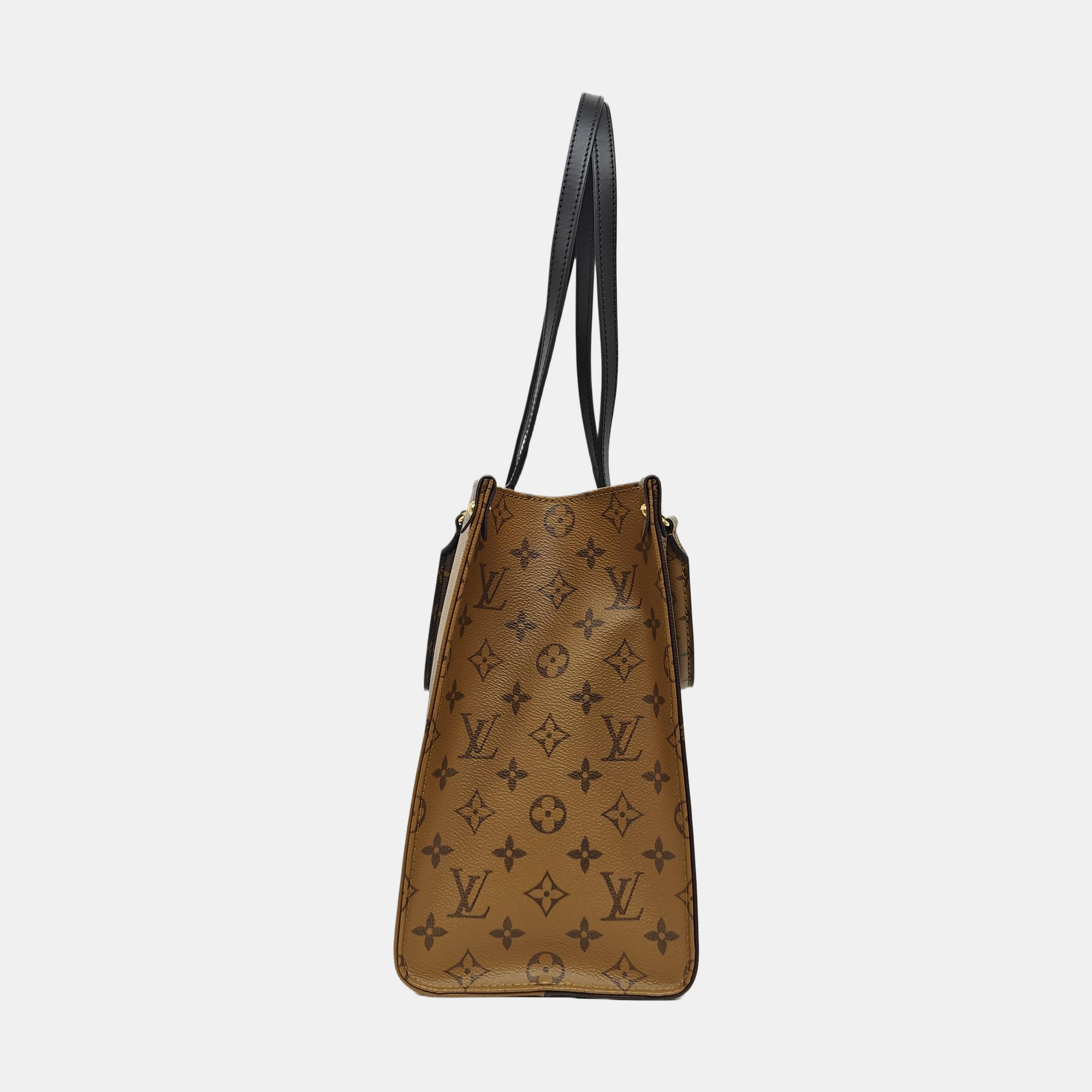 ONTHEGO MM Monogram Coated Canvas Brown
