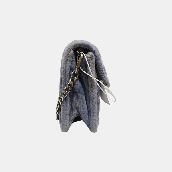 Velvet Shoulder Bag Blue