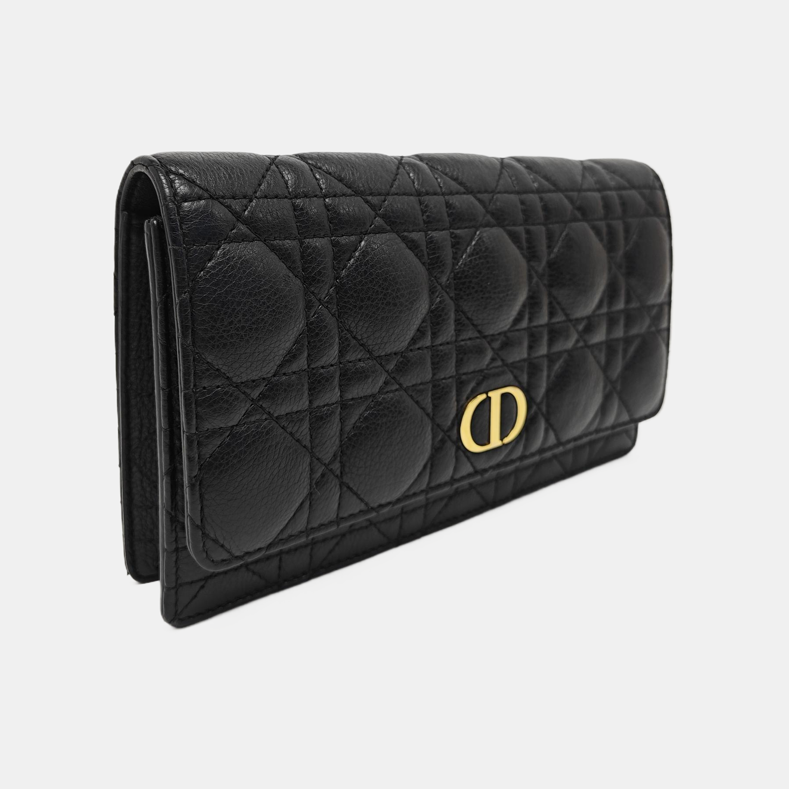 Dior Caro Piel de becerro acolchada negra