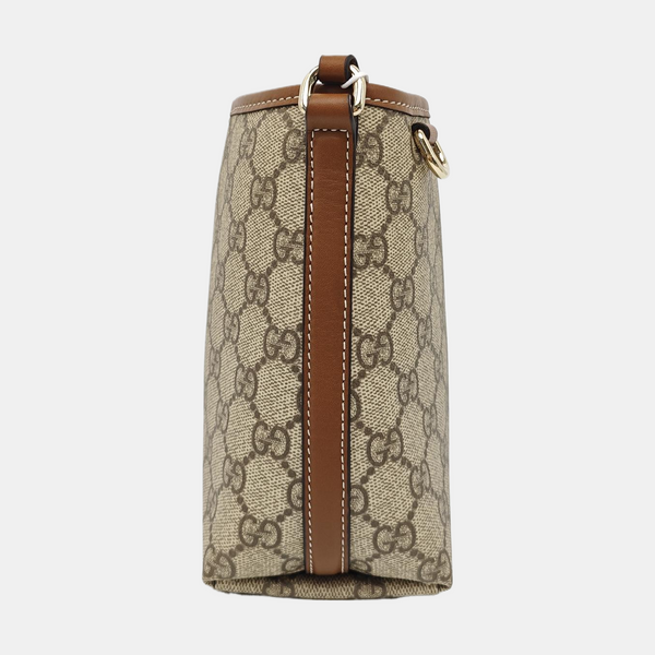 GG Emblem Monogram Coated Canvas Brown