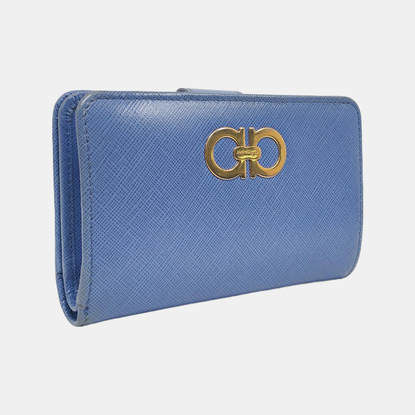 Authenticated pre-owned  Gancini Leather Blue Wallet - Wallet at Looply