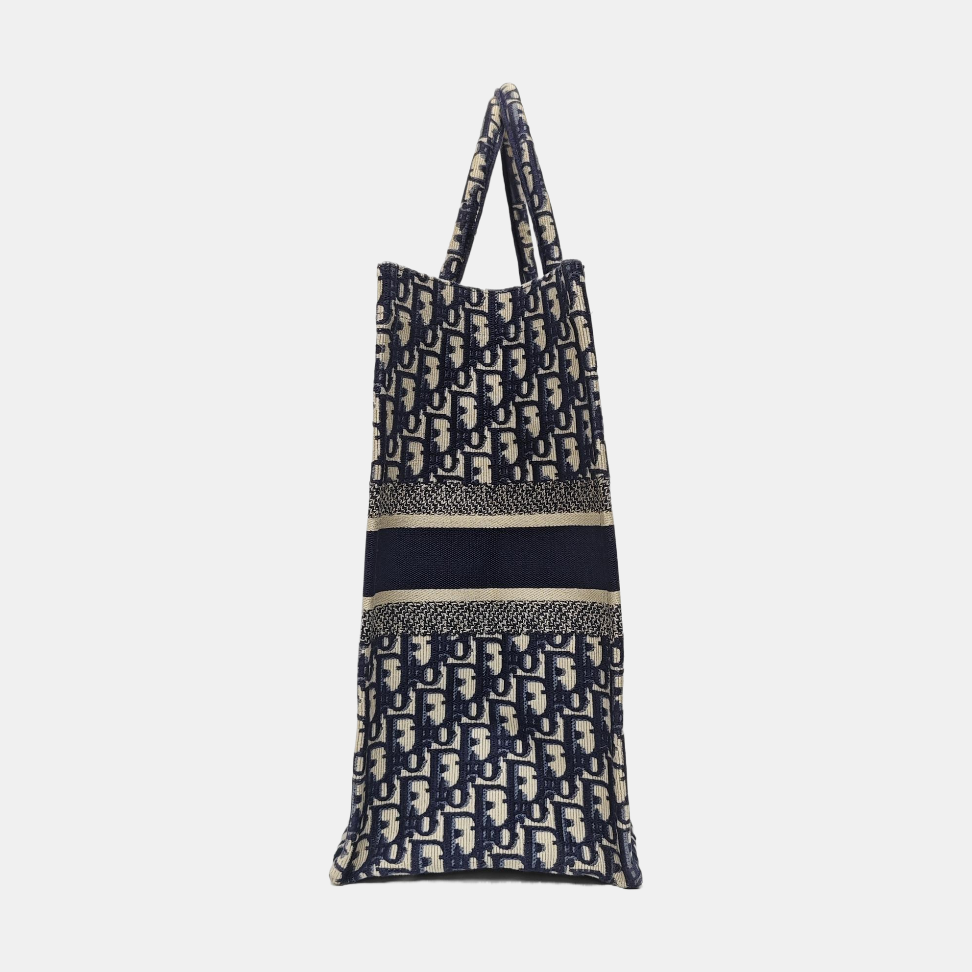 Book Tote Large Oblique Canvas Blue