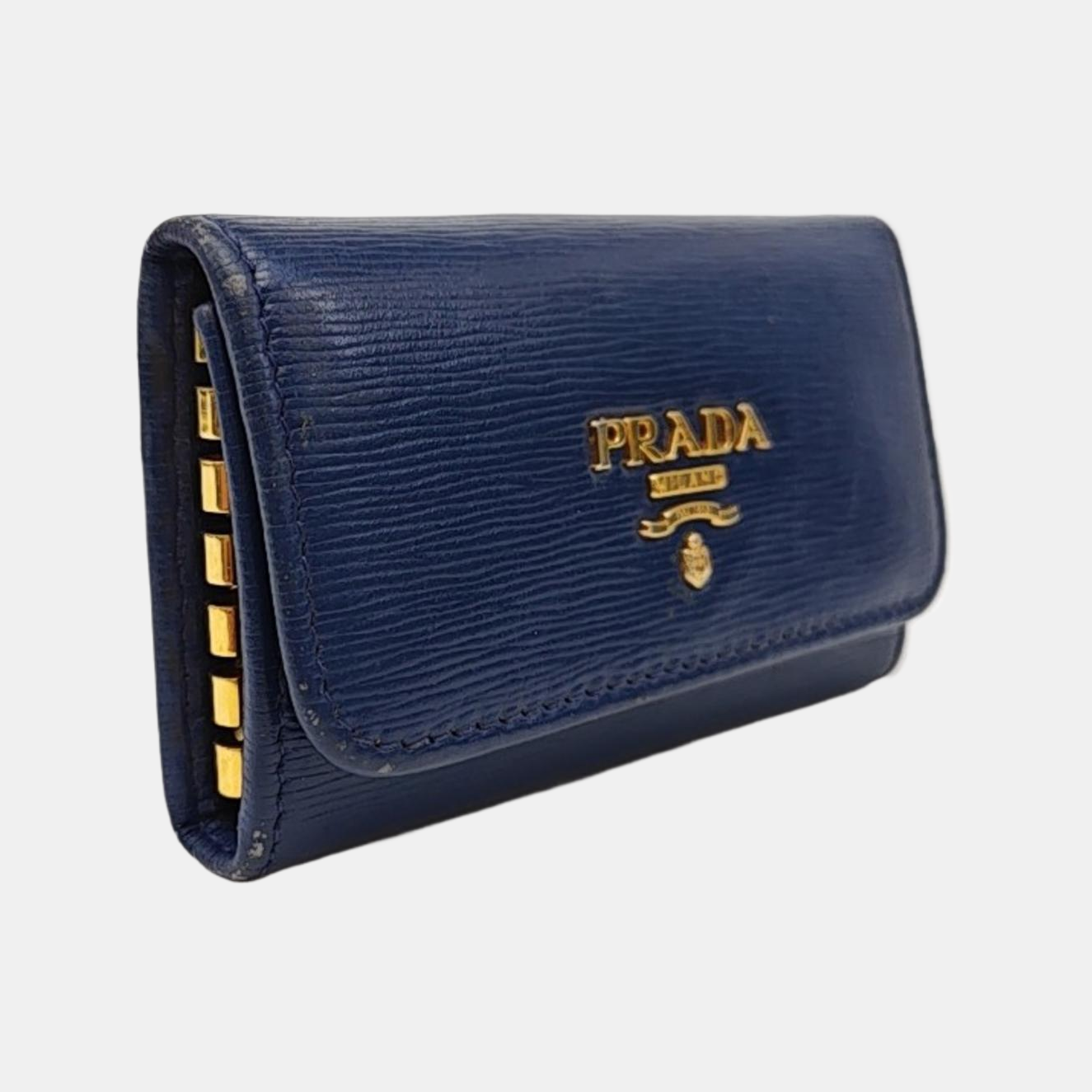 Saffiano Calfskin Key Pouch Blue