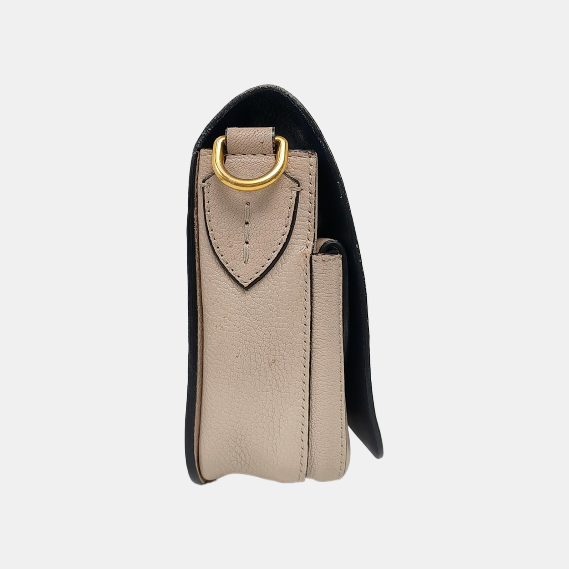 Square Stone Calfskin Beige