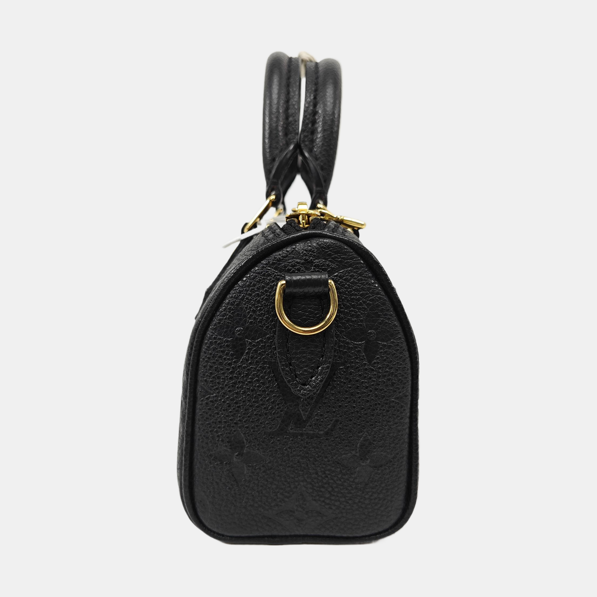 SPEEDY Nano Monogram Calfskin Black