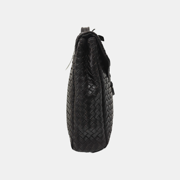 Calfskin Top Handle Bag Brown