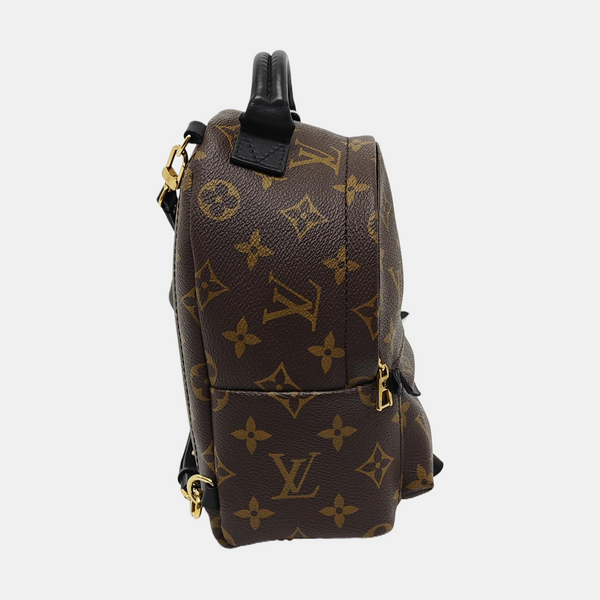 PALM SPRINGS Mini Monogram Coated Canvas Brown