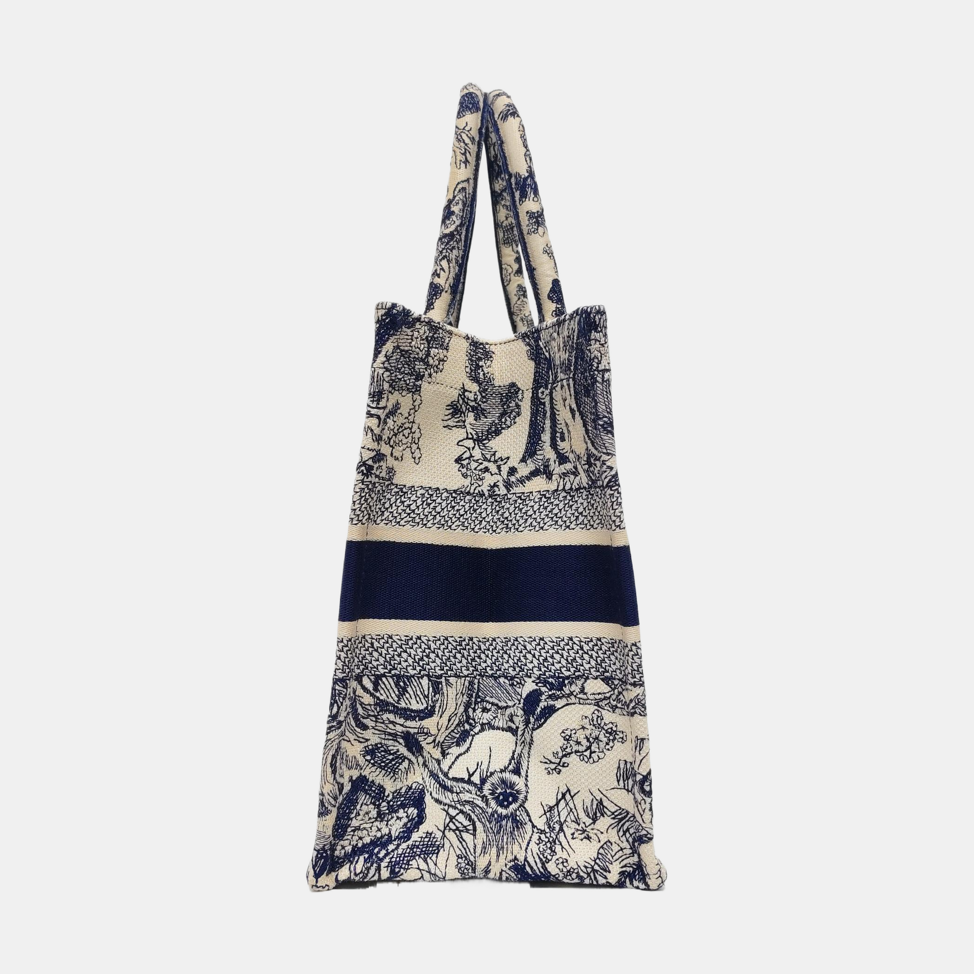 Authenticated pre-owned  Book Tote Medium Canvas Blue - Tote Bag at Looply