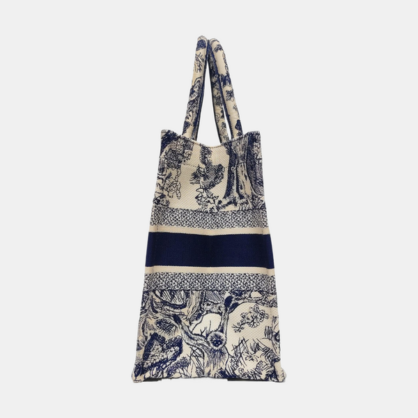 Authenticated pre-owned  Book Tote Medium Canvas Blue - Tote Bag at Looply
