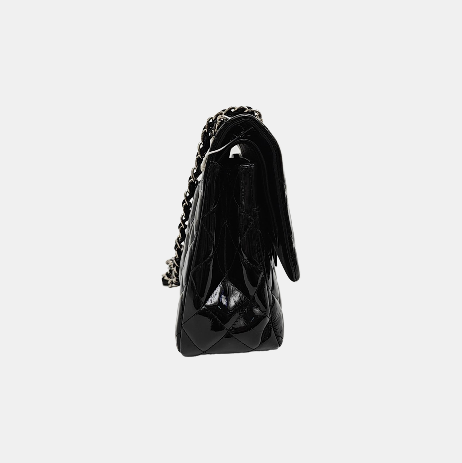 CLASSIC FLAP Jumbo Quilted Patent Leather Black