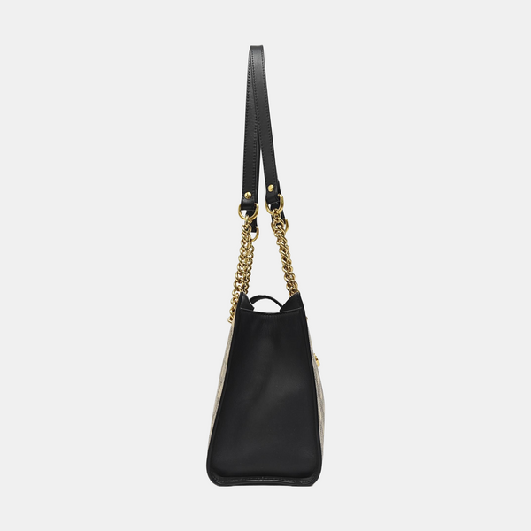 Padlock Small Monogram Coated Canvas Beige
