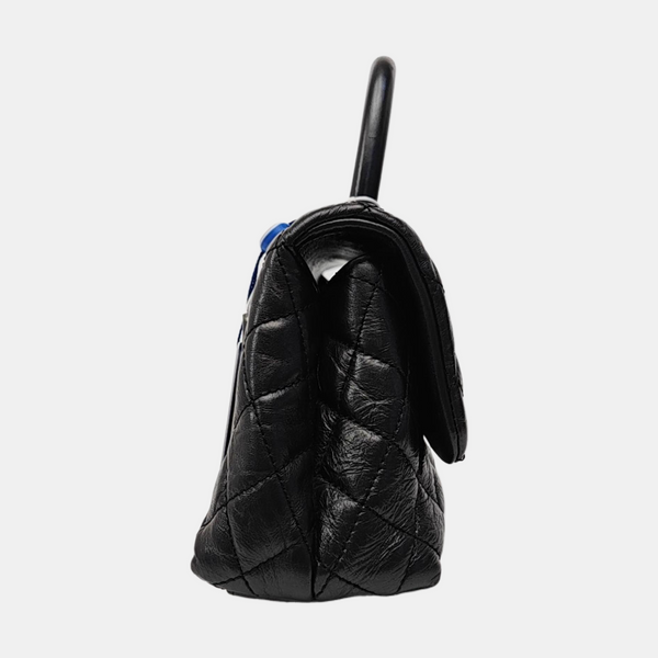 COCO HANDLE Small Quilted Calfskin Black