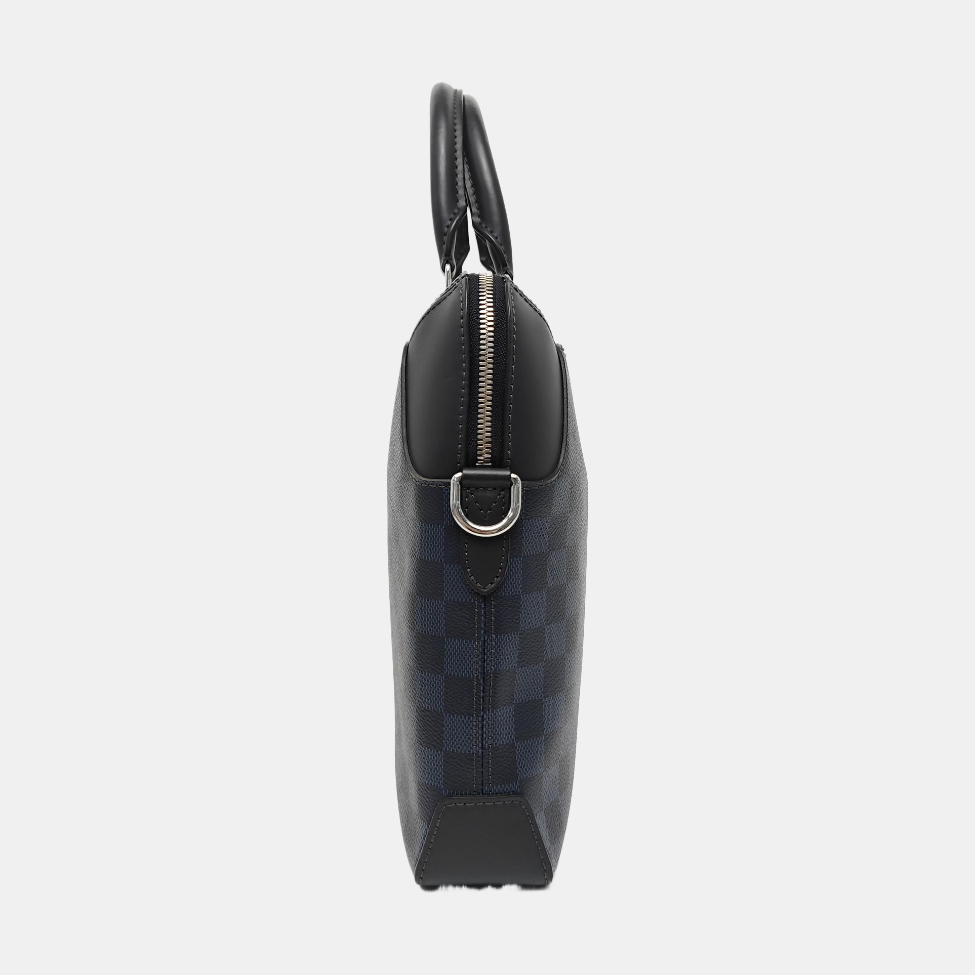 Damier Coated Canvas Crossbody Bag Blue