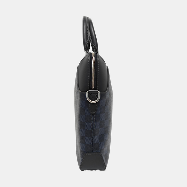 Damier Coated Canvas Crossbody Bag Blue