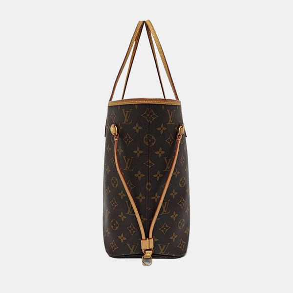 NEVERFULL MM Monogram Coated Canvas Brown