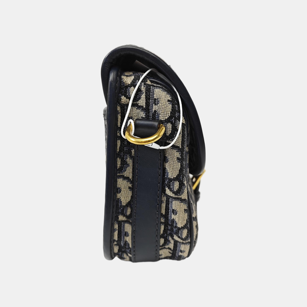 Bobby East-West Medium Oblique Canvas Blue