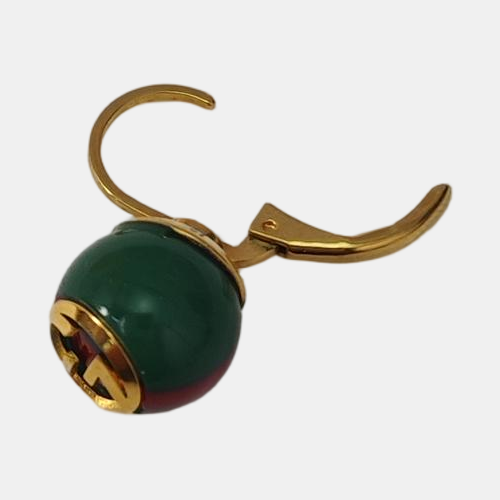 Metal Green Stud Earrings