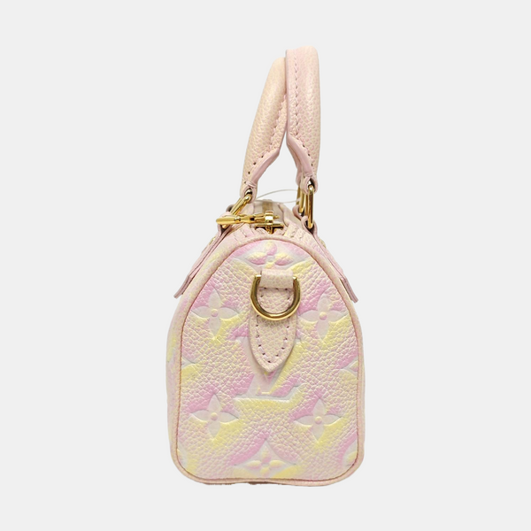 SPEEDY Nano Monogram Calfskin Pink