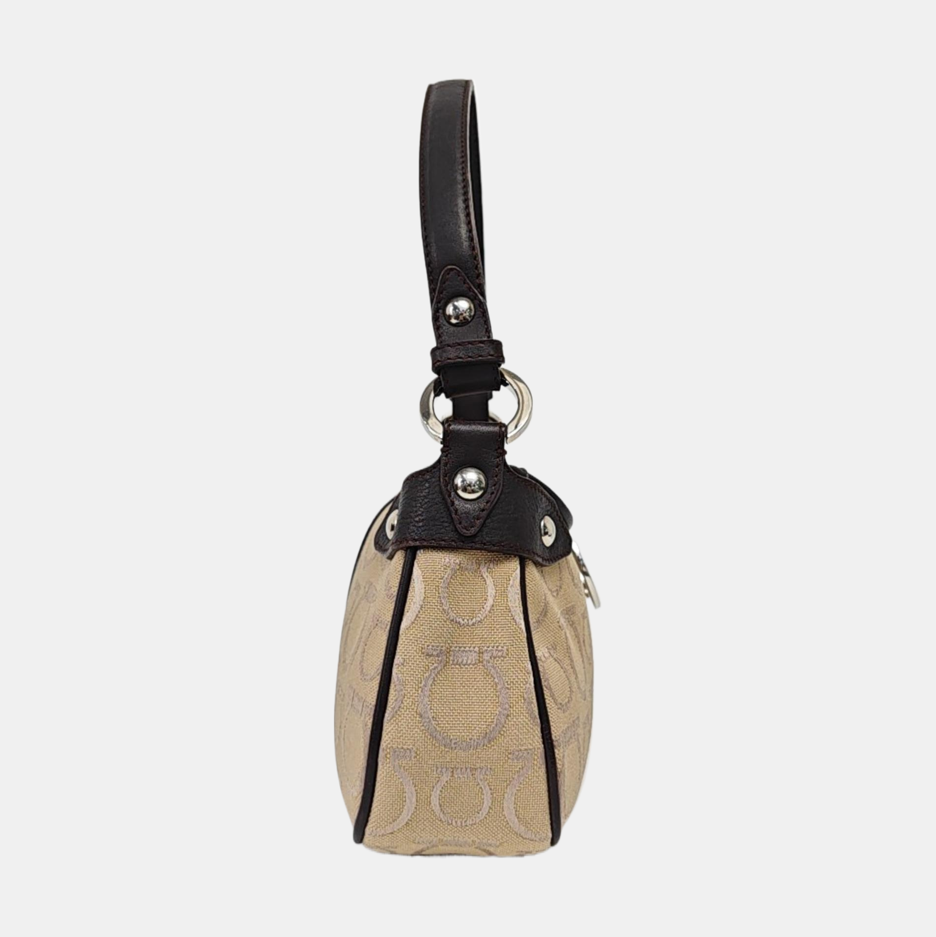 Canvas Top Handle Bag Brown
