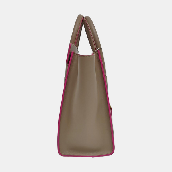Authenticated pre-owned  LUGGAGE Micro Calfskin Gray - Tote Bag at Looply
