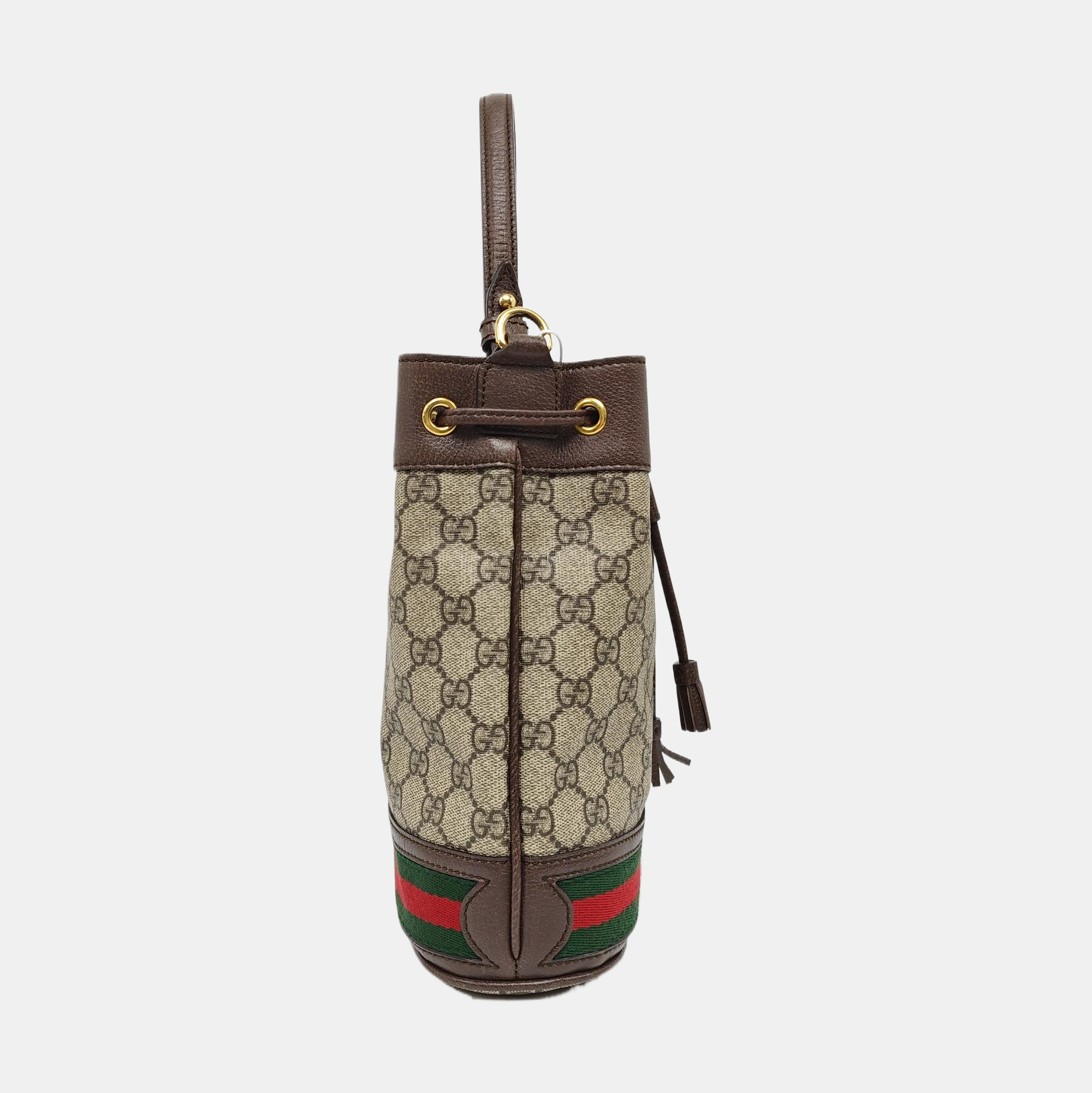 Authenticated pre-owned  Ophidia Small Monogram Coated Canvas Beige - Bucket Bag at Looply