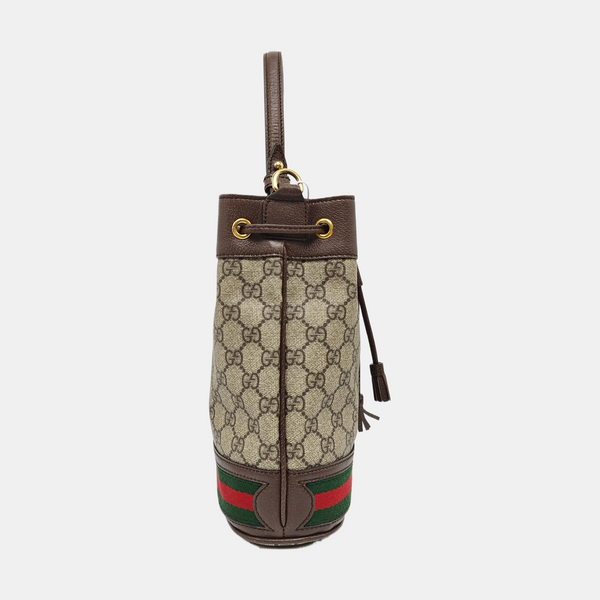 Authenticated pre-owned  Ophidia Small Monogram Coated Canvas Beige - Bucket Bag at Looply