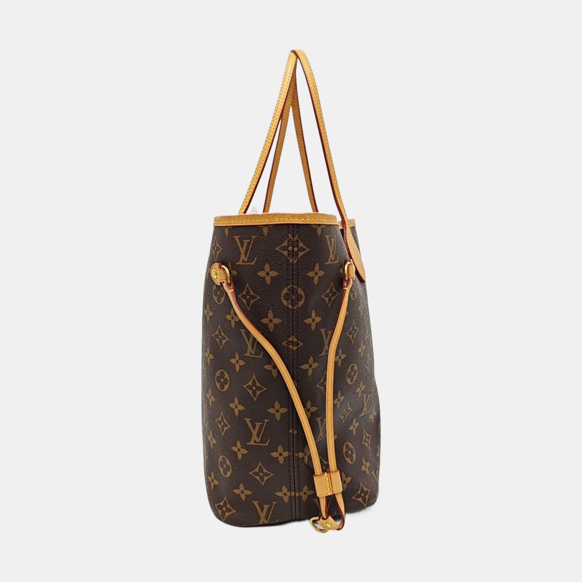 NEVERFULL MM Monogram Coated Canvas Brown