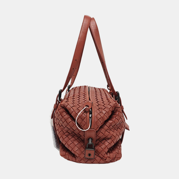 Lambskin Top Handle Bag Red