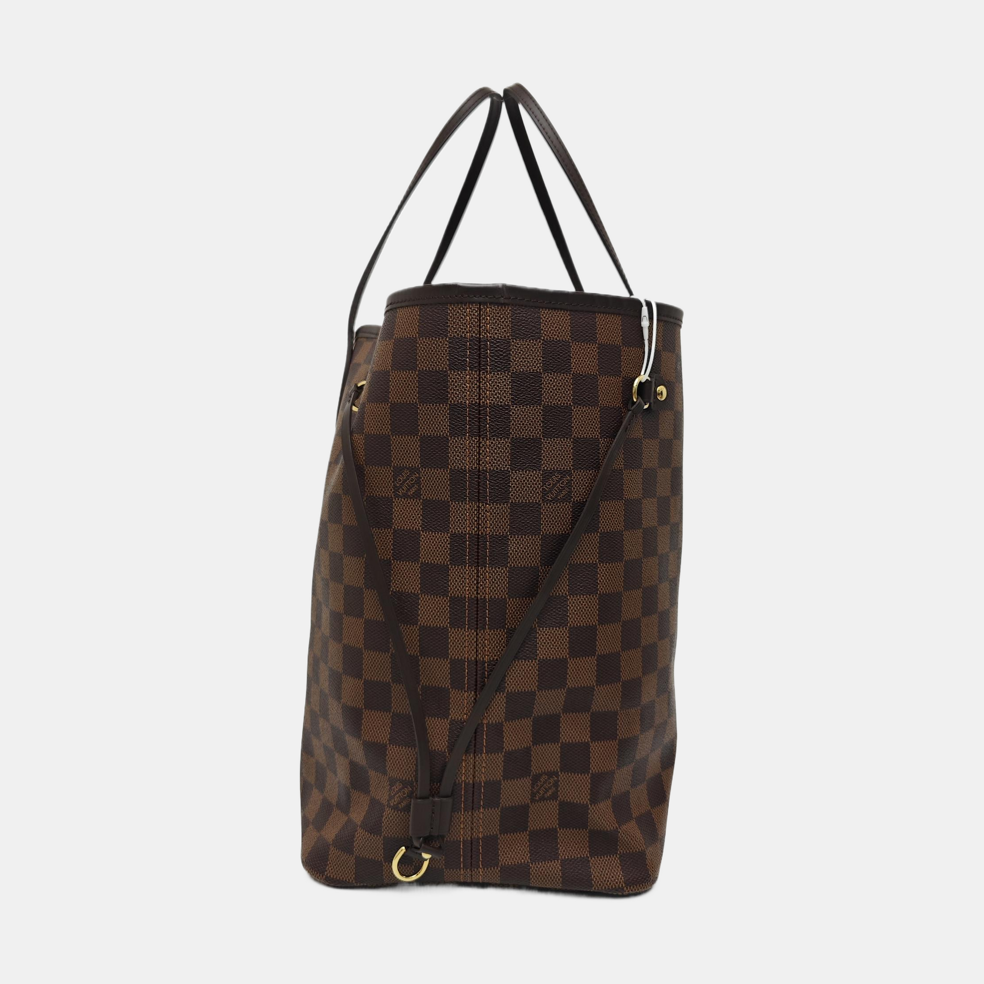 NEVERFULL GM Damier Ebene Coated Canvas Brown