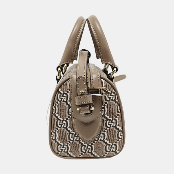 Monogram Coated Canvas Shoulder Bag Super Mini Gray