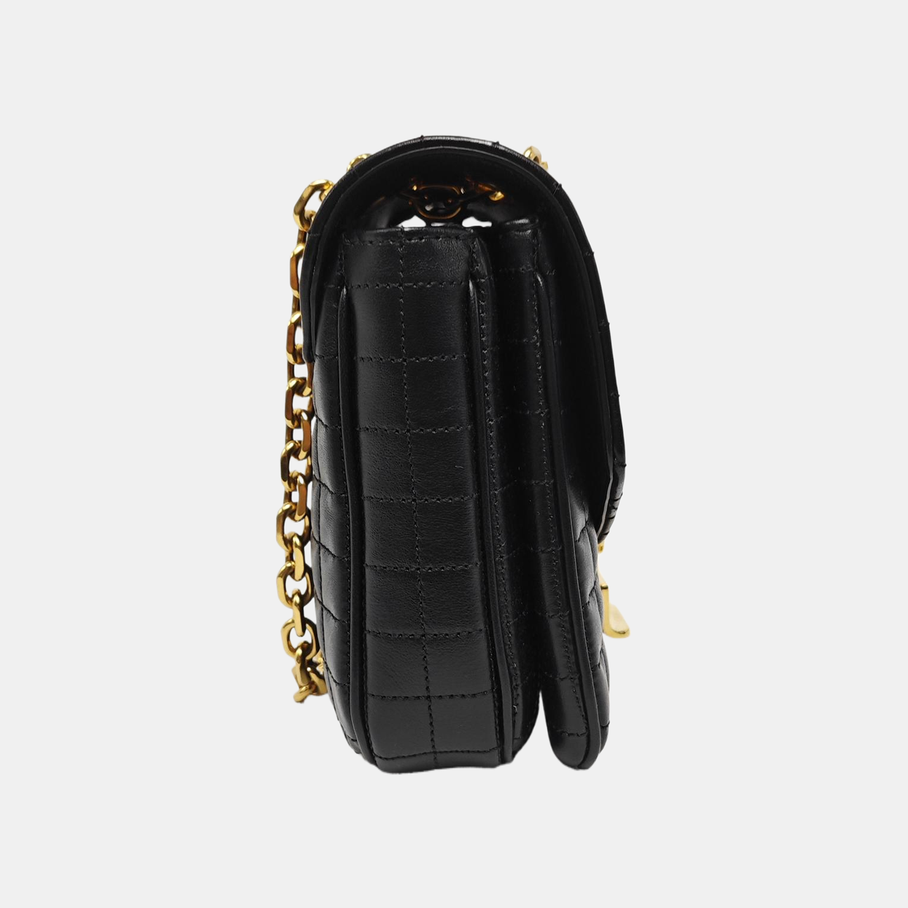 C Small Quilted Calfskin Black