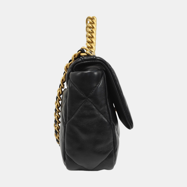 CHANEL 19 Small Quilted Lambskin Black