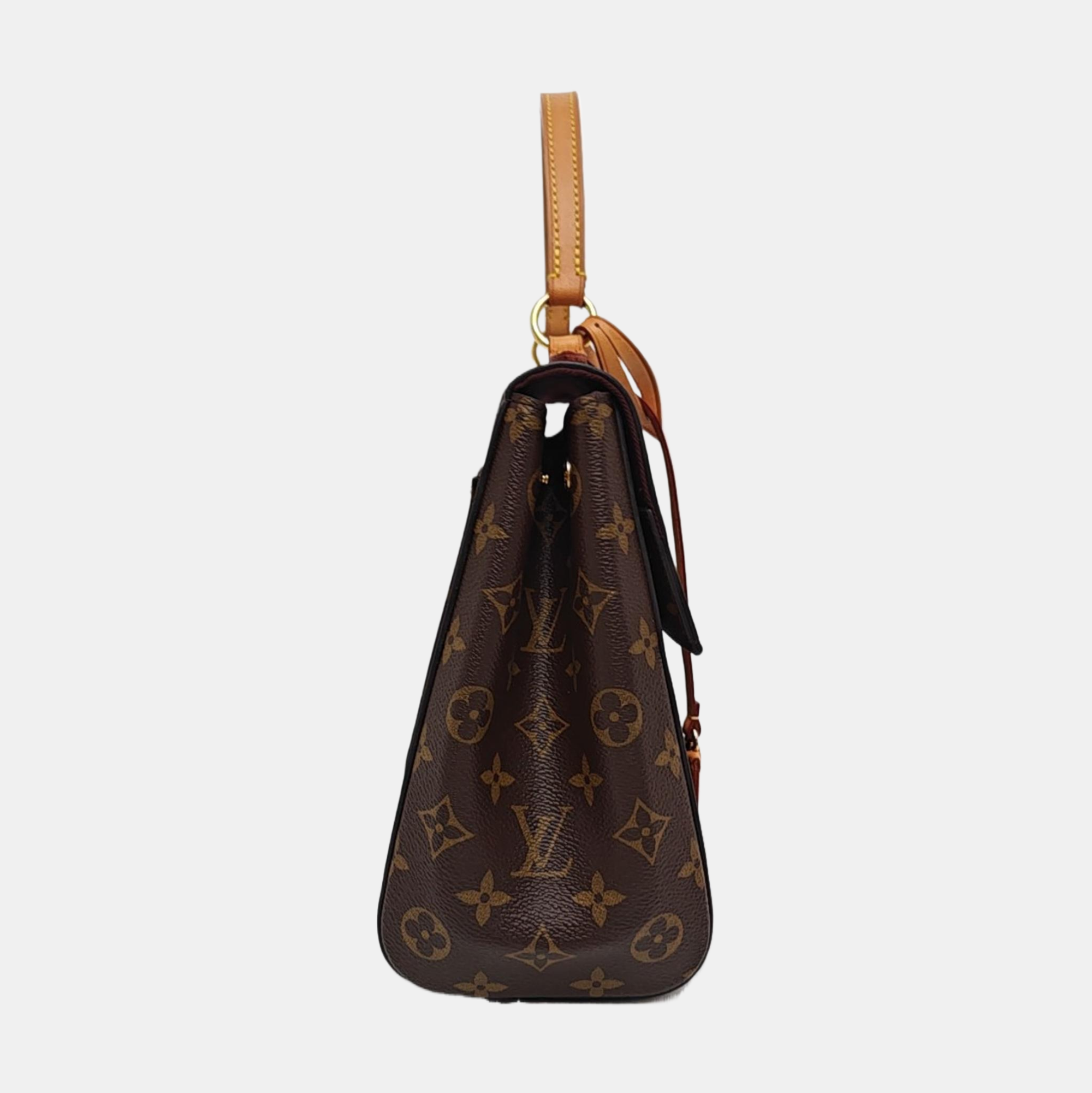 CLUNY MM Monogram Coated Canvas Brown