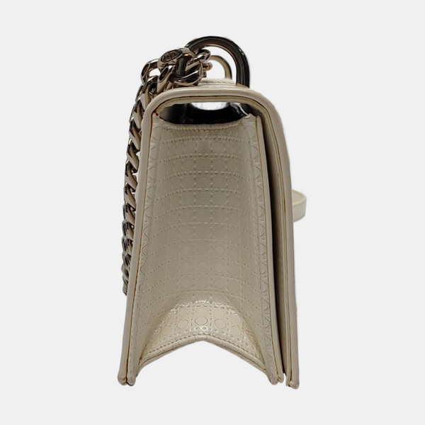 Diorama Small Cannage Calfskin White