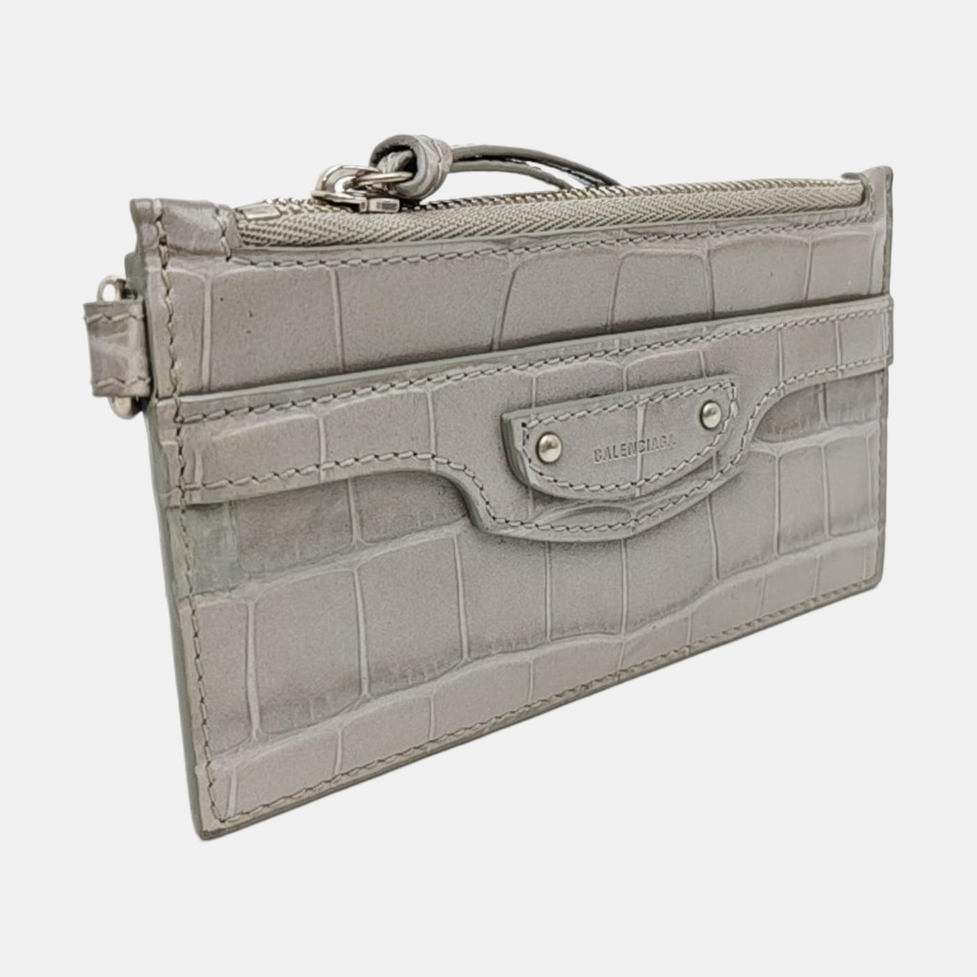 Classic City Calfskin Gray Card Holder