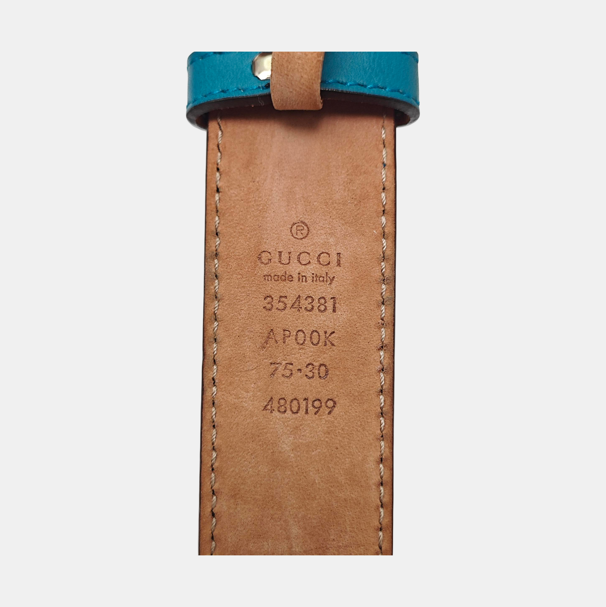 Leather Belt Blue