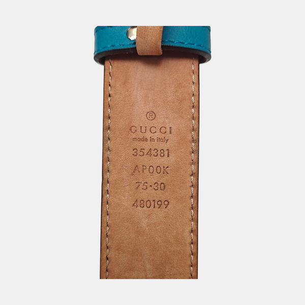 Leather Belt Blue