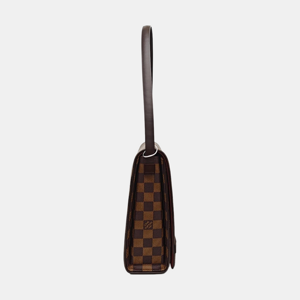 TRIBECA Damier Ebene Coated Canvas Brown
