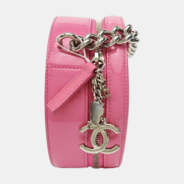 ROUND Quilted Patent Leather Pink