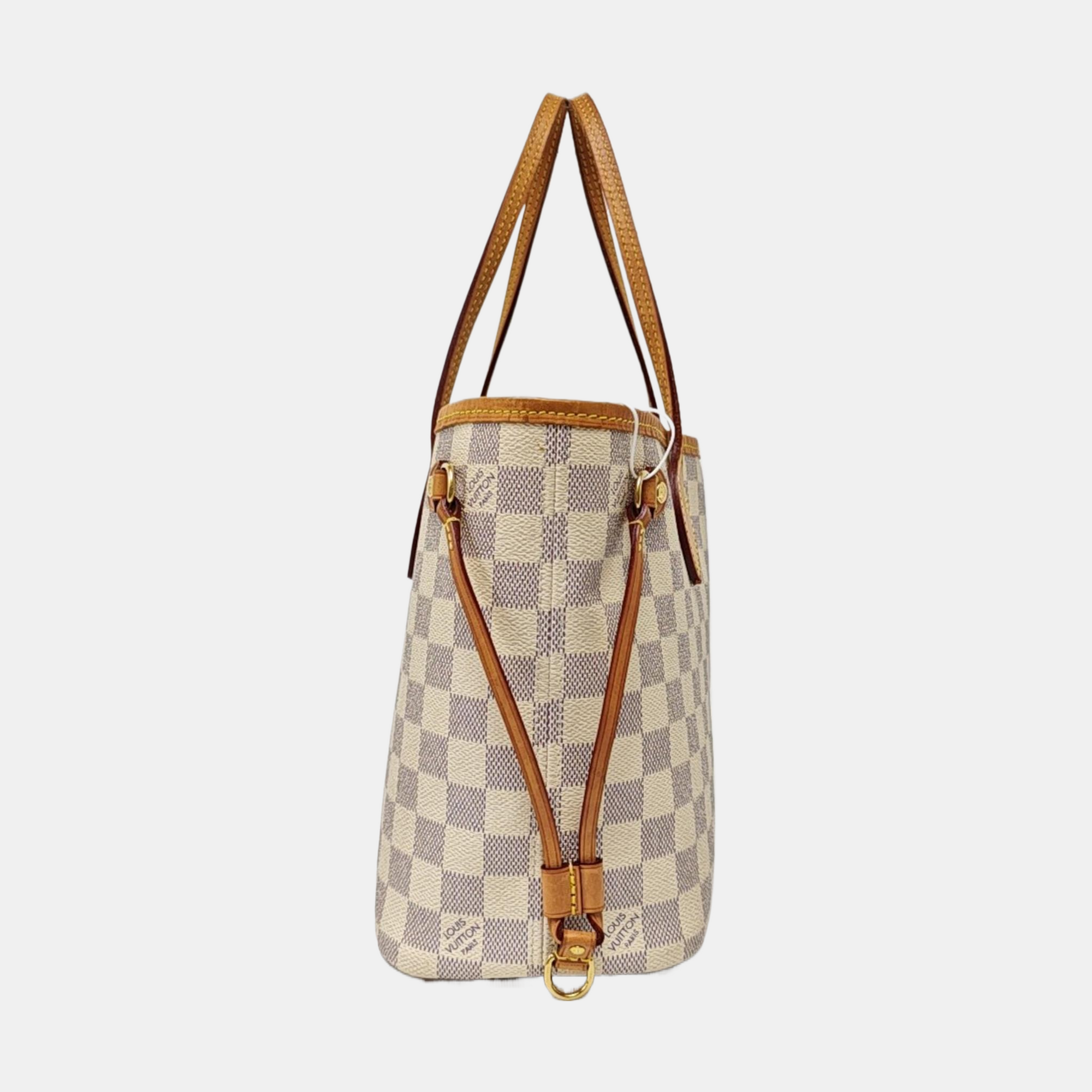 NEVERFULL PM Damier Azur Coated Canvas White