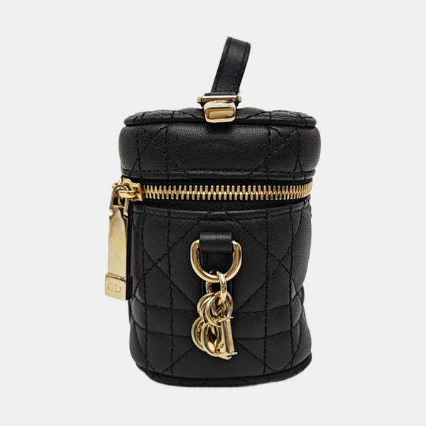 Lady Dior Super Mini Cannage Lambskin Black