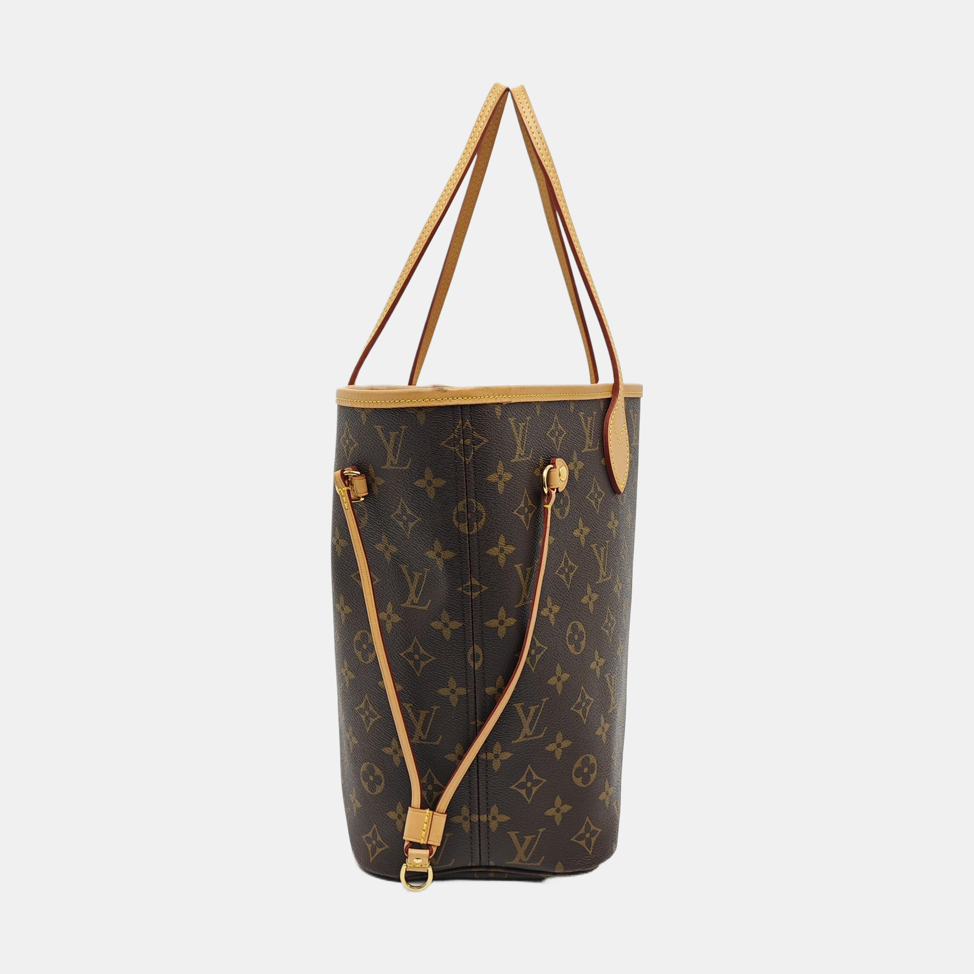 NEVERFULL MM Monogram Coated Canvas Brown