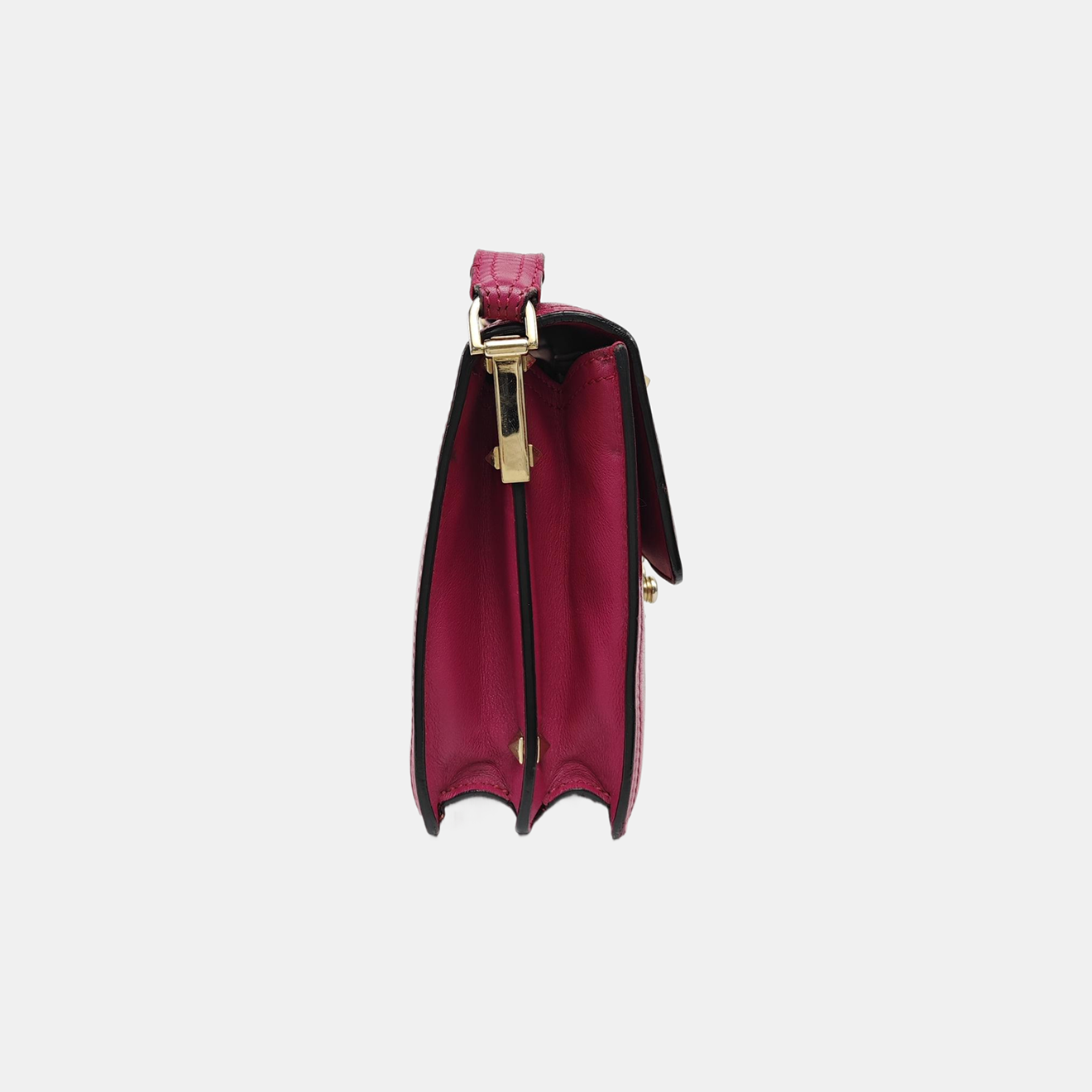 Calfskin Shoulder Bag Purple