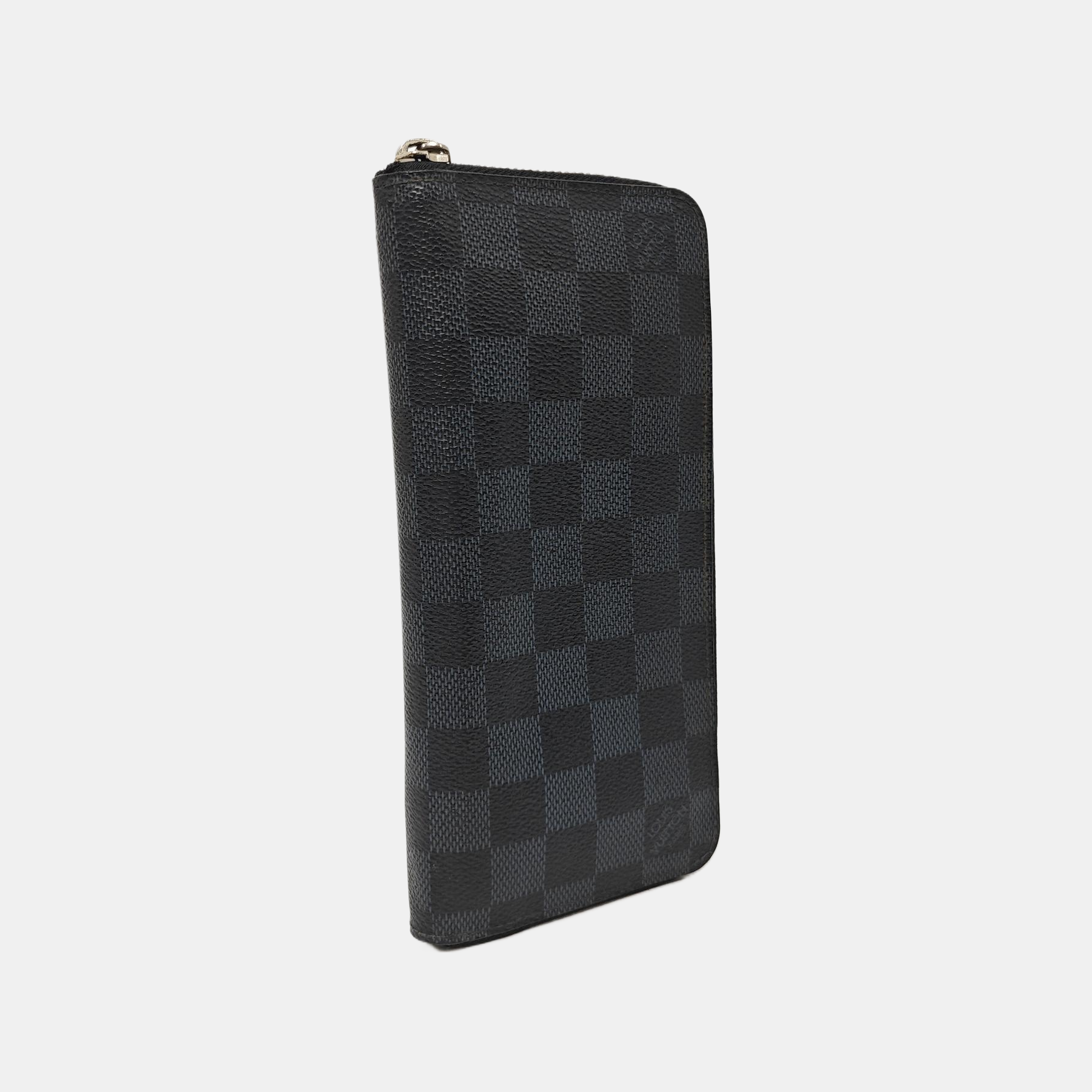 ZIPPY Damier Graphite Coated Canvas Gray Wallet