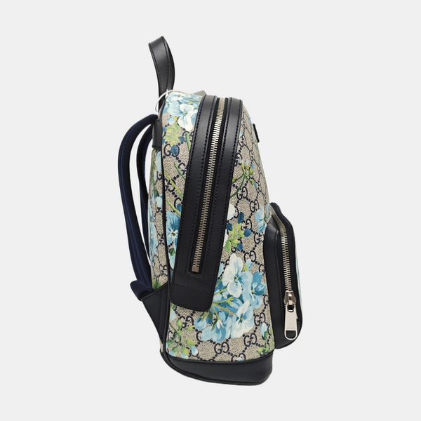 GG Blooms Small Monogram Coated Canvas Black