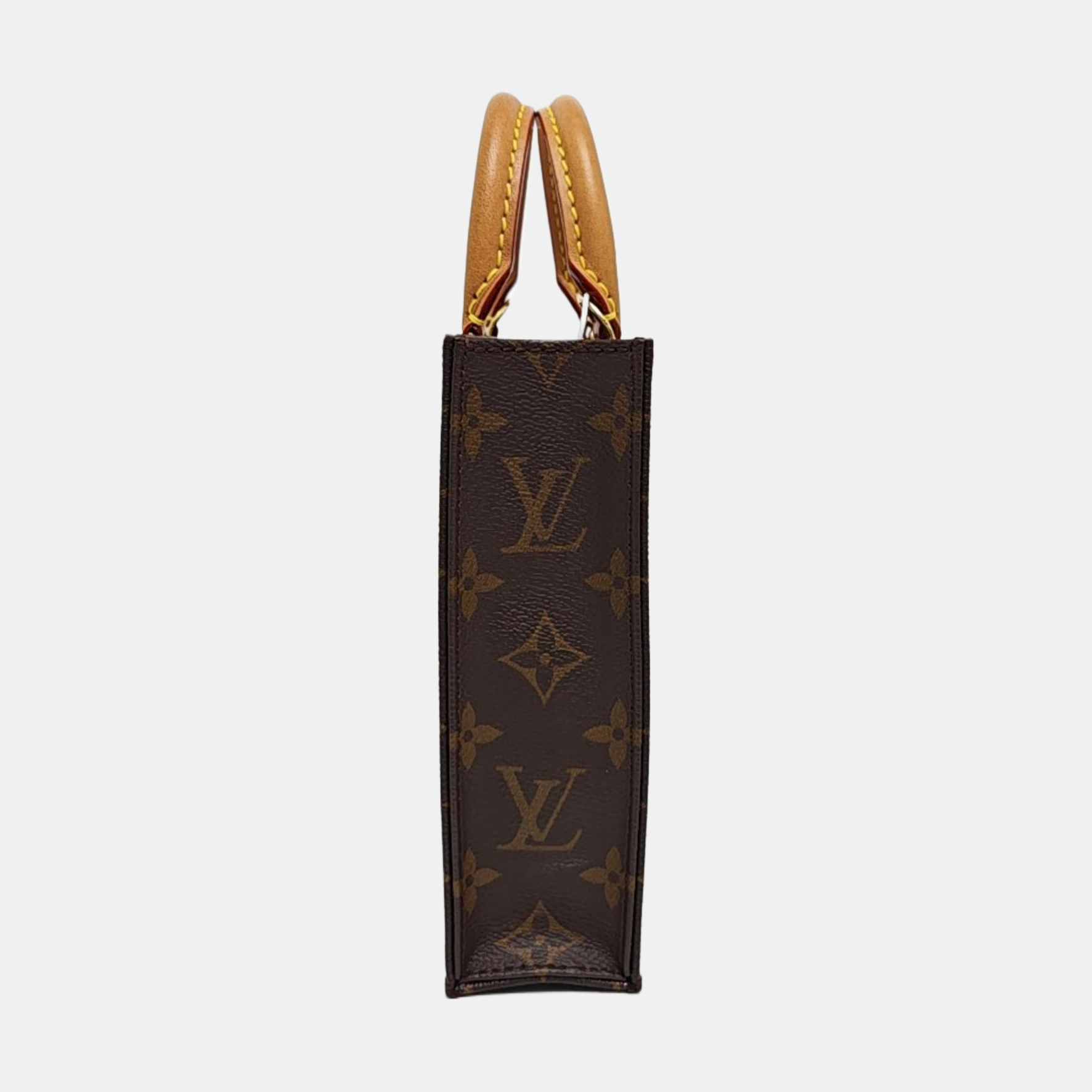 SAC PLAT Mini Monogram Coated Canvas Brown