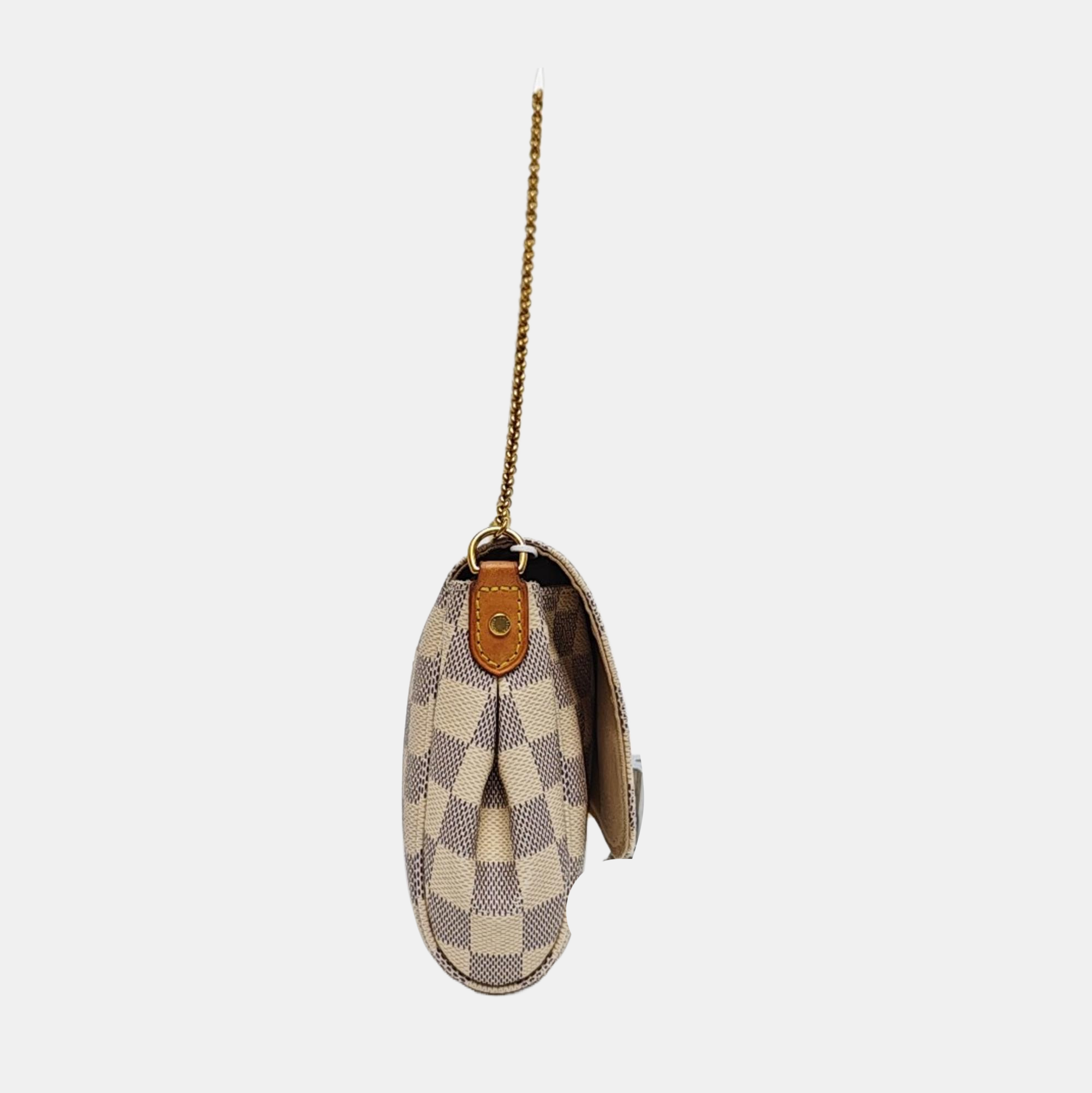 FAVORITE PM Damier Azur Coated Canvas White