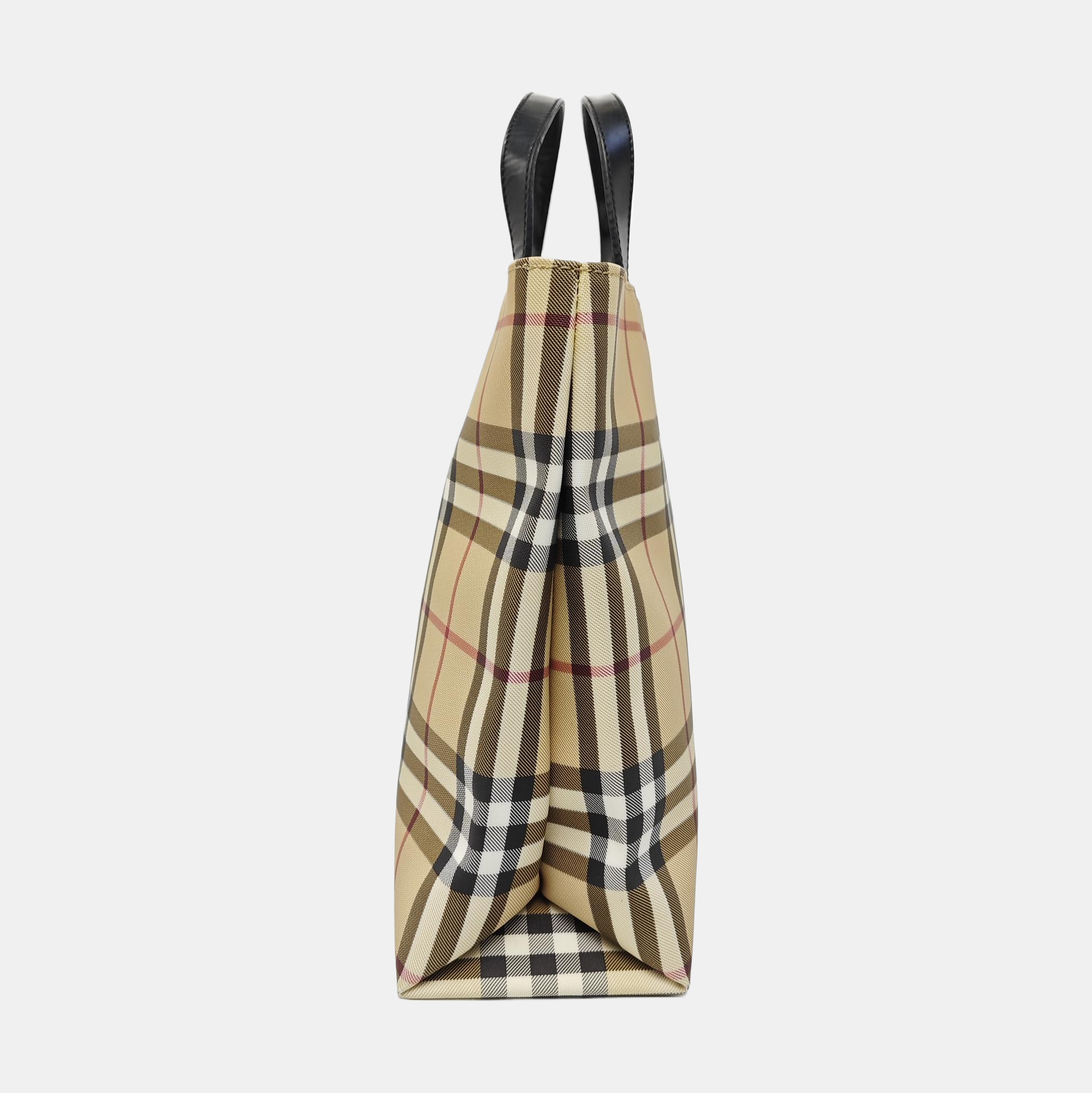 Coated Canvas Tote Bag Beige