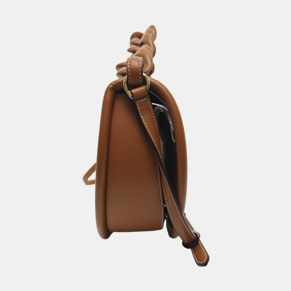 Calfskin Shoulder Bag Brown